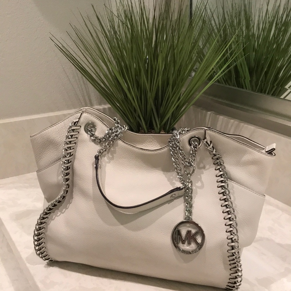 MK white w silver hardware
